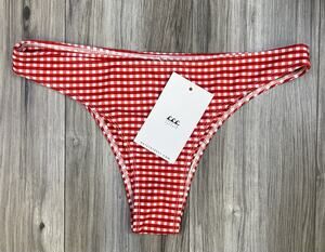 Daisy Street Chasing Sunsets Red Bikini Bottoms Womens Size Medium NEW